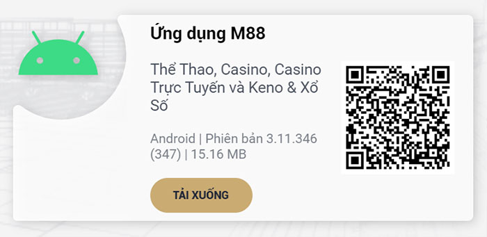 M88 app cho điện thoại&nbsp;Android
